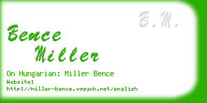 bence miller business card